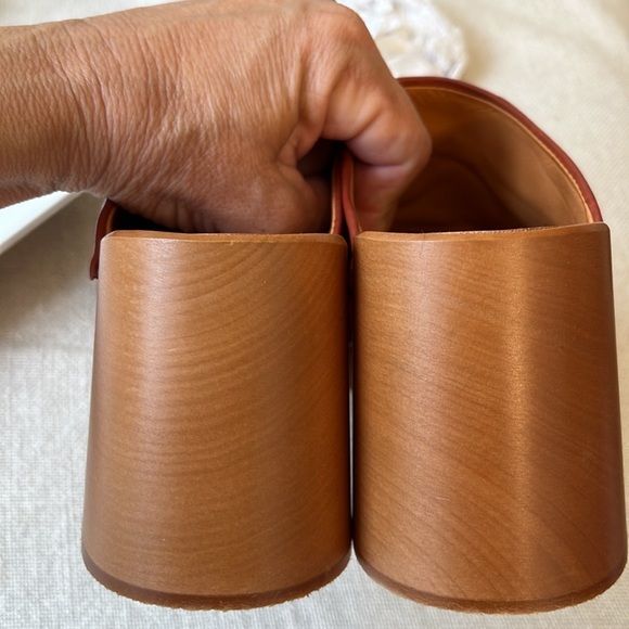 Free People Swedish Hasbeens Cognac NWT Wrinkle Slip In Nature Clog LOVE 🌈❤️ - Picture 14 of 16